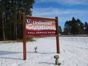 Unlimited Creations sign.